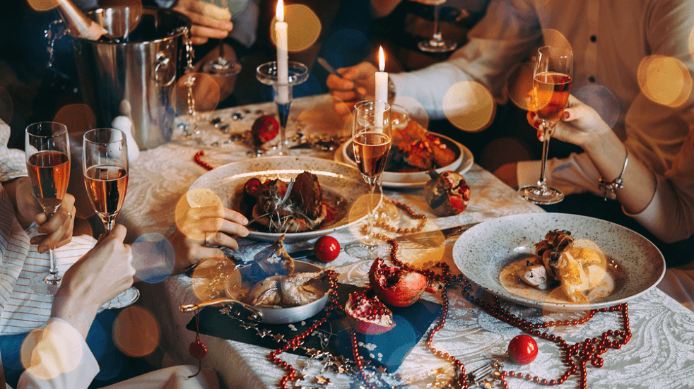 Christmas dinning table